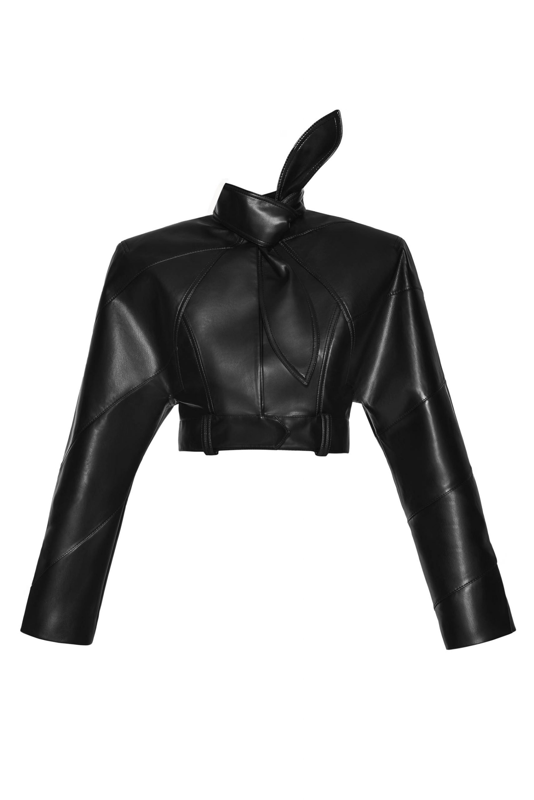 Cropped Faux Leather Jacket - Aleksandre Akhalkatsishvili