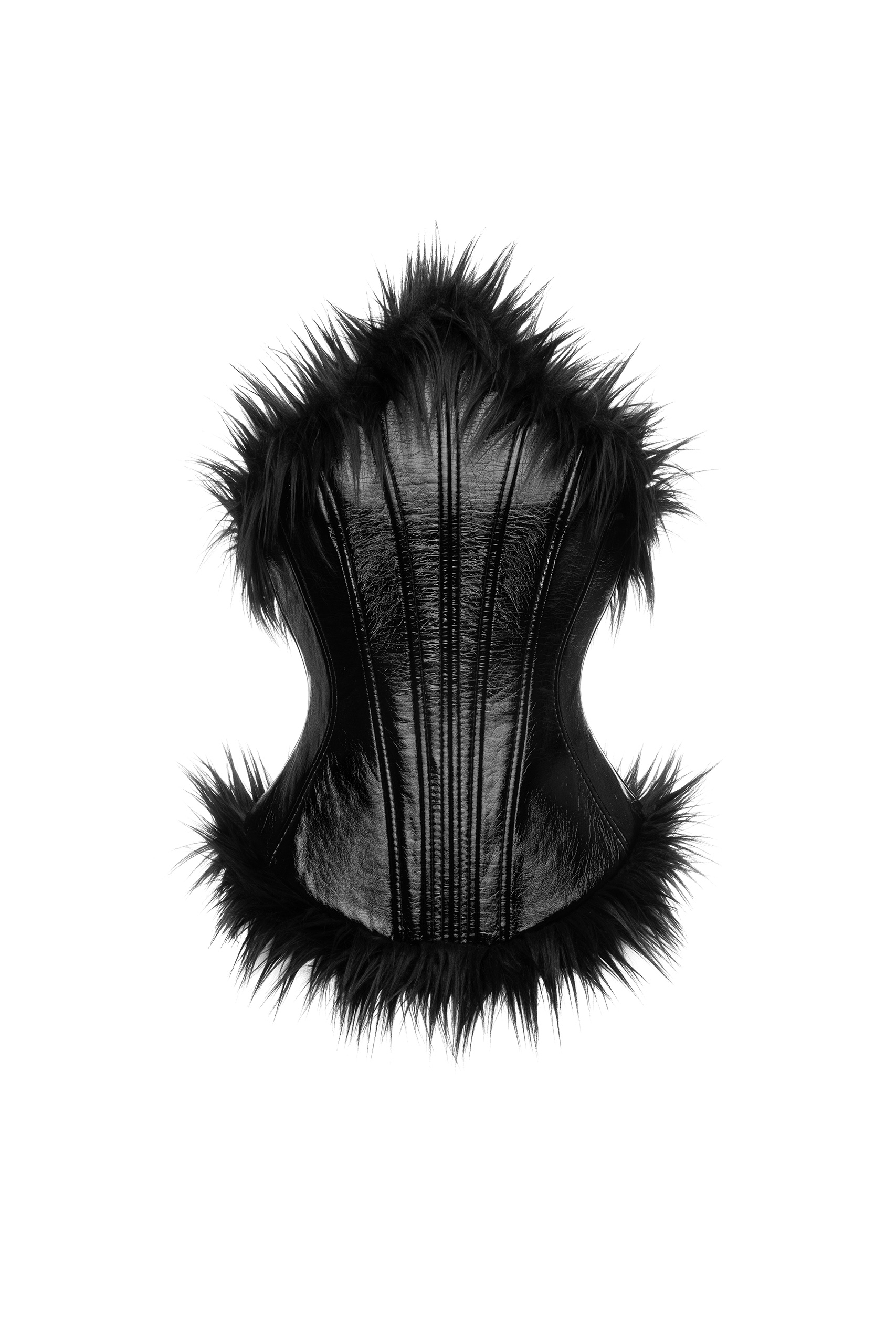 FUR DETAIL CORSET