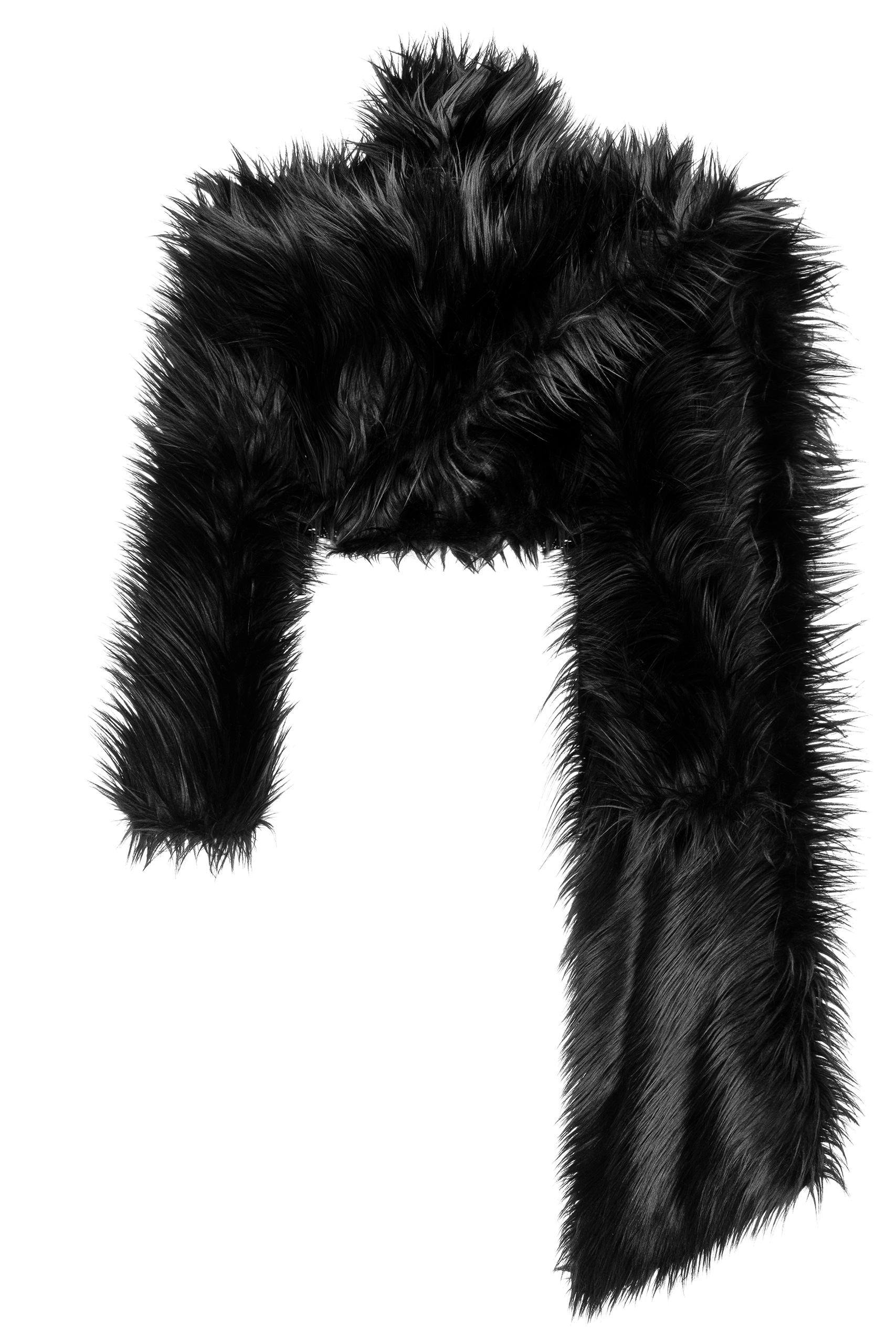 FAUX FUR SCARF JACKET
