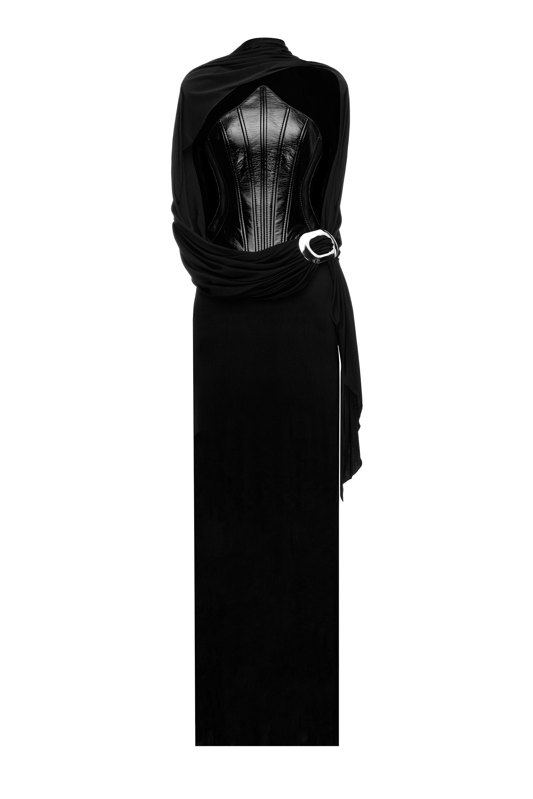 DRAPED CORSET DRESS