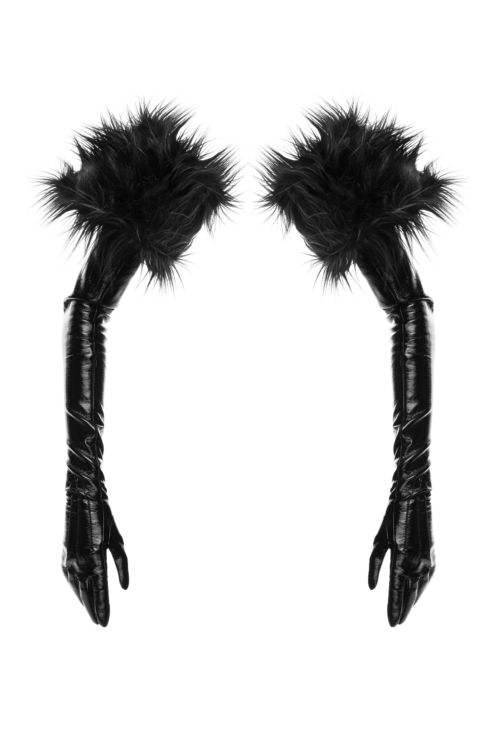 FUR DETAIL GLOVES