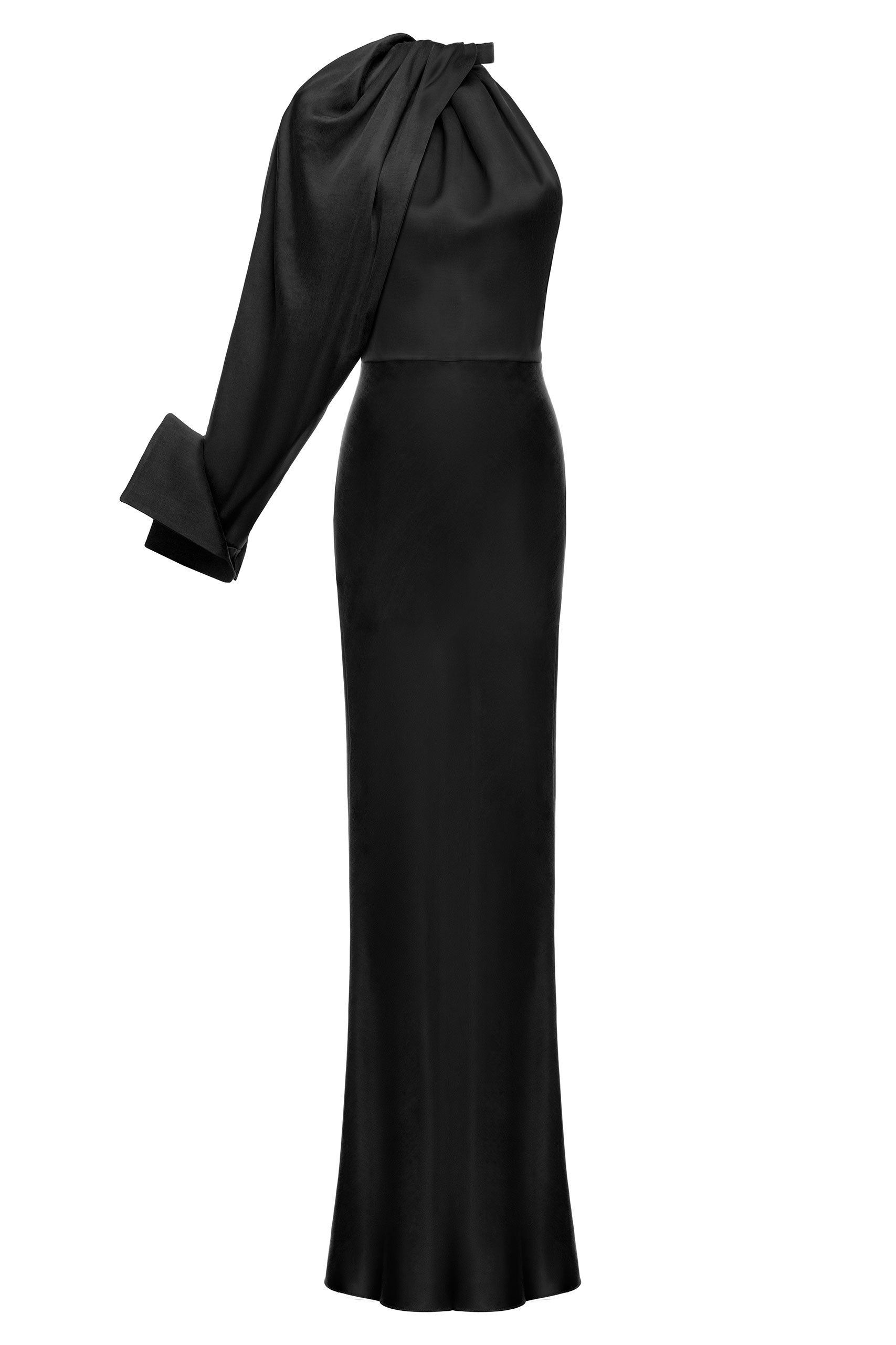 SHOULDER DRAPE DRESS